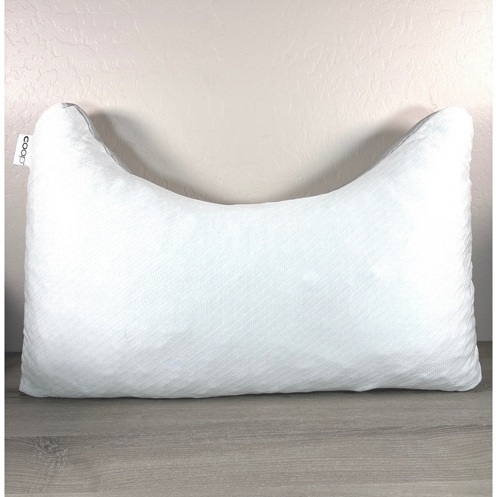 Coop Sleep Goods Eden Cool+ Crescent Bed Pillow White Ergonomic Cooling Support